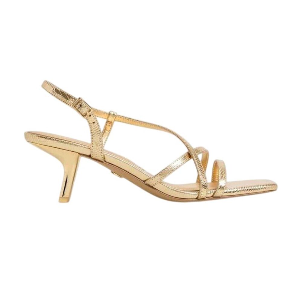 Aldo Womens/Ladies Lendacan Strappy Kitten Heel Sandals / Gold